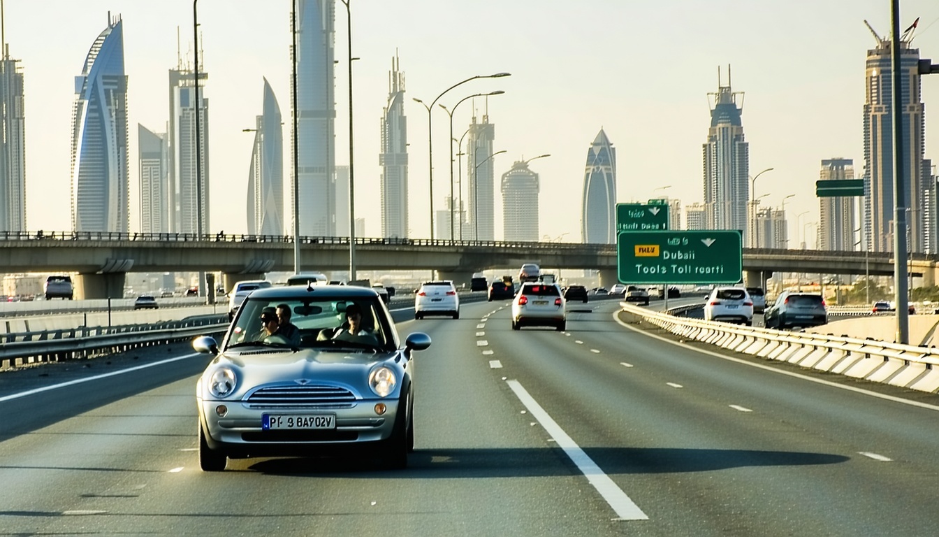 Drivers enjoying smooth travel through Dubai toll roads